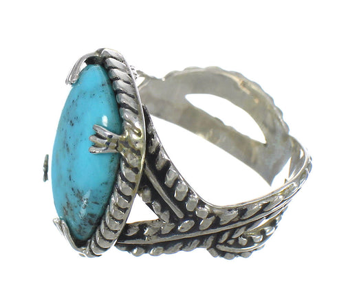 Turquoise Authentic Sterling Silver Ring Size 8-1/4 RX62118